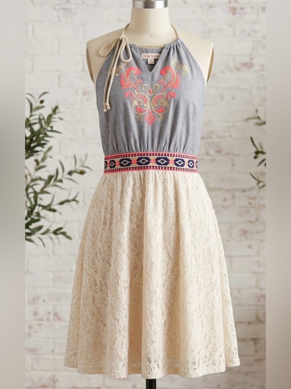 Flying Tomato Boho Halter Dress Women’s Size M
